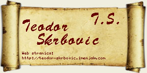 Teodor Škrbović vizit kartica